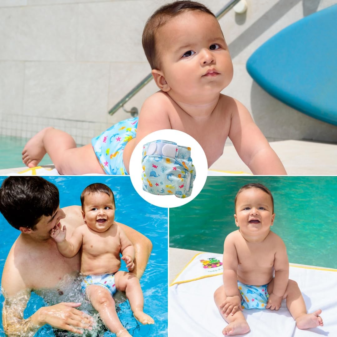 FREDS SWIM ACADEMY Vibrant Blue Swim Nappy for Toddlers - Image 5