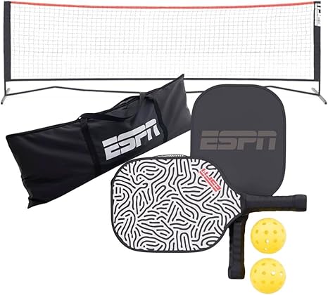 ESPN Ultimate Pickleball Fun Set with Portable Net