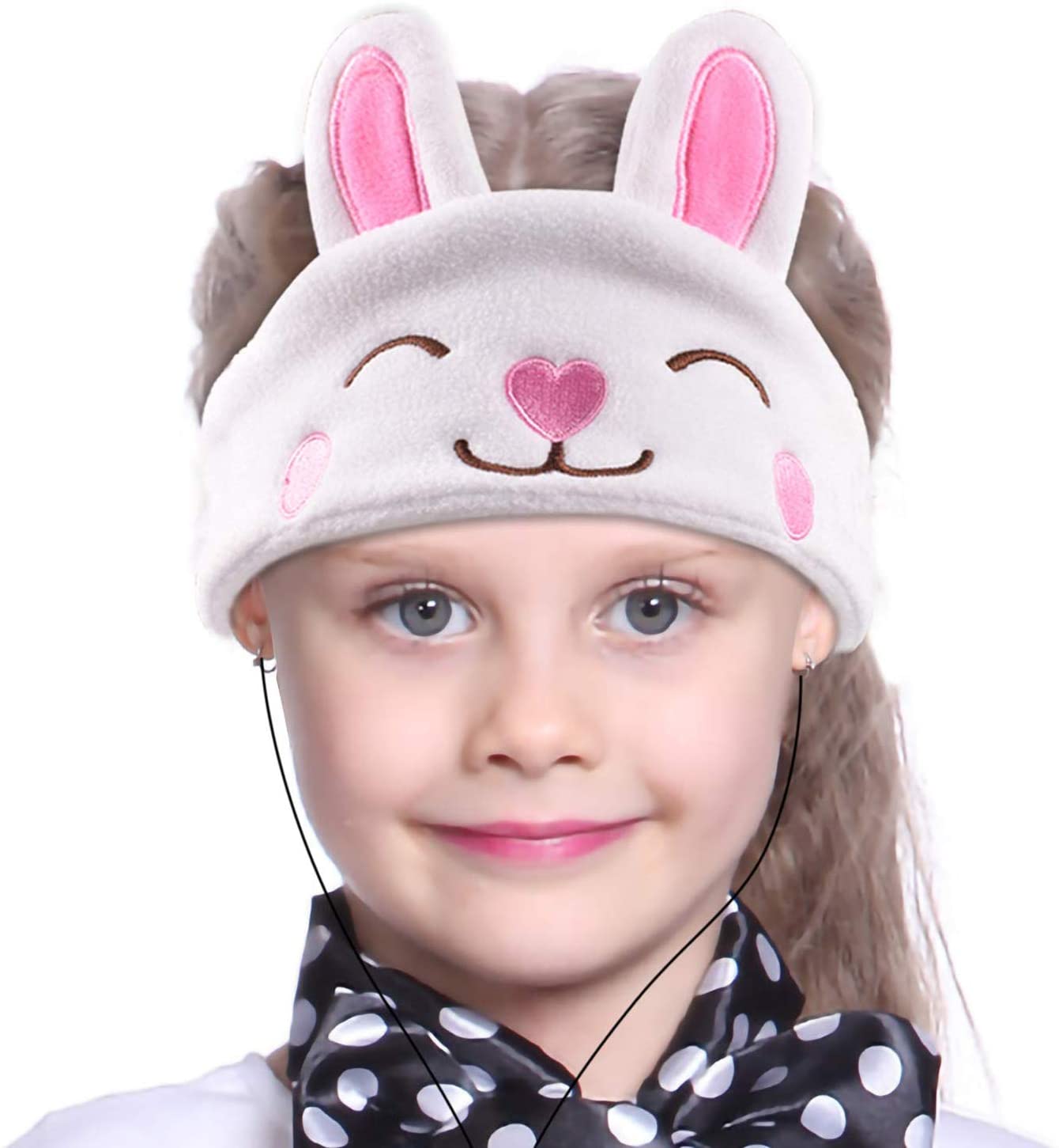 Contixo H1 Kids Adjustable Fleece Headband Headphones - Cozy Rabbit Design