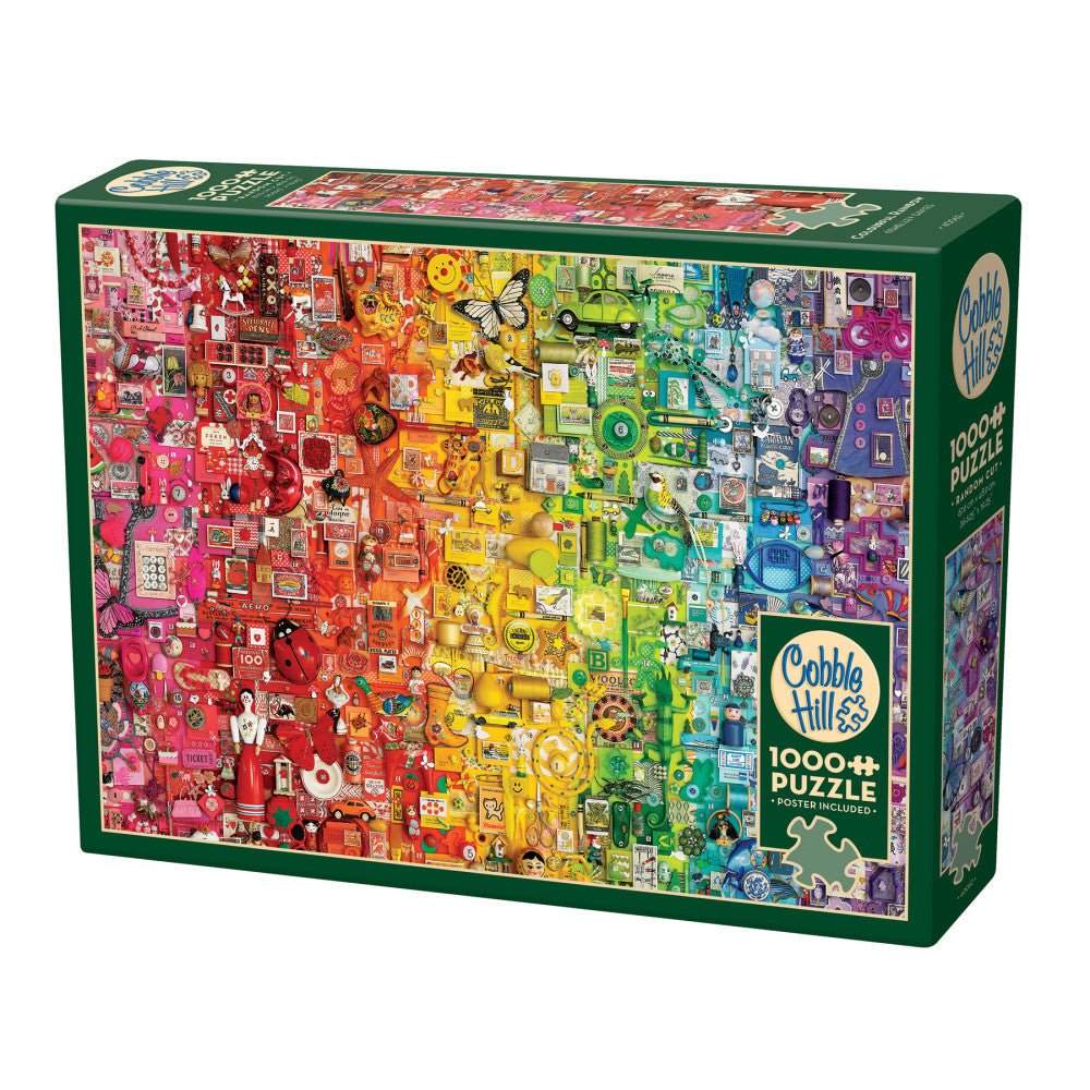 Cobble Hill Colourful Rainbow 1000-Piece Jigsaw Puzzle - Reference Poster Included