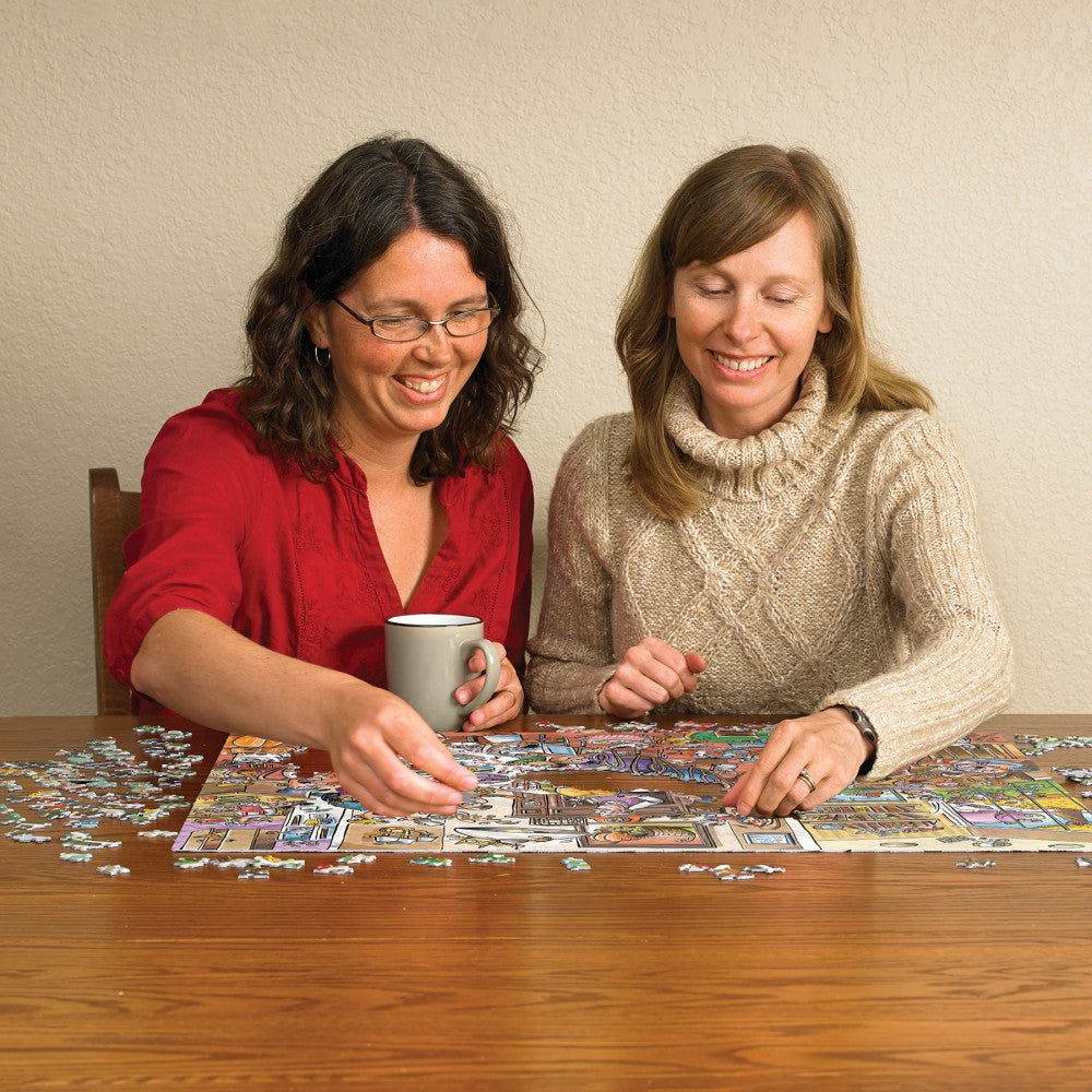 Cobble Hill DoodleTown: Thanksgiving Togetherness 1000 pc Puzzle - Image 5