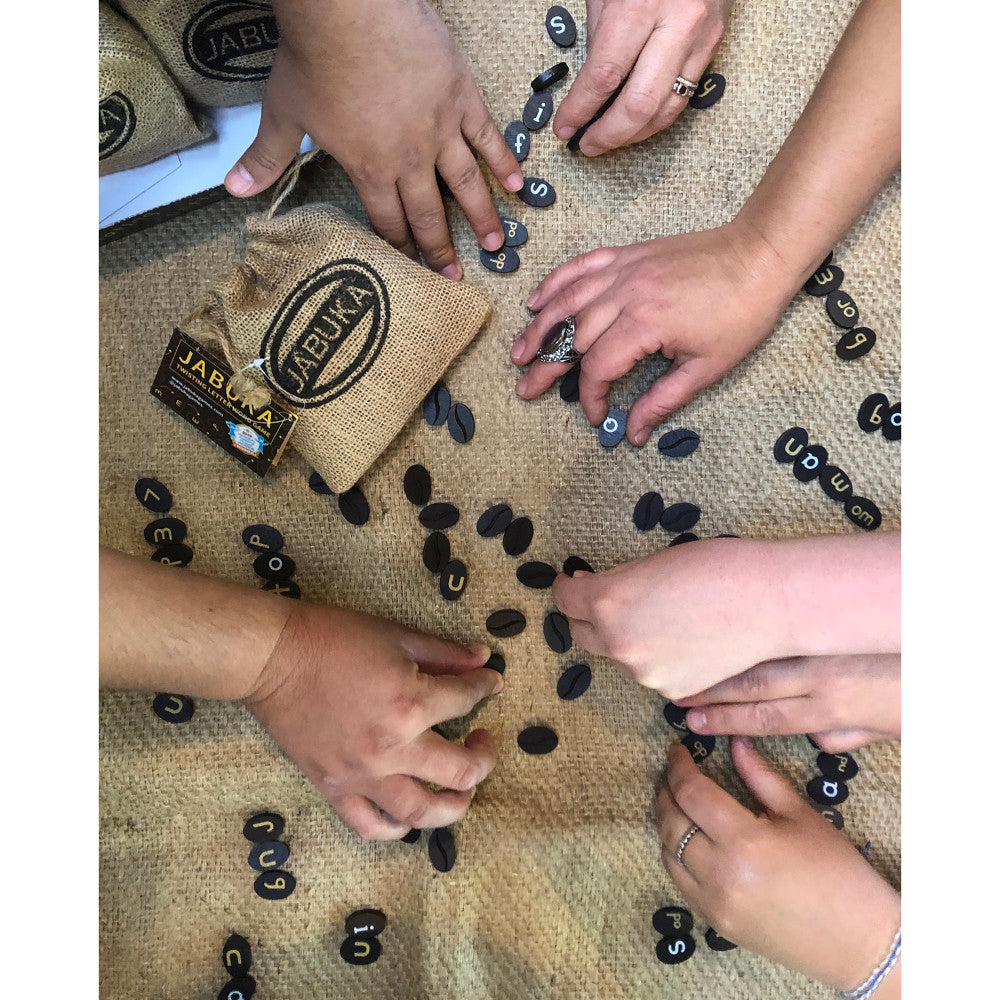 Alternative view of MukikiM Jabuka: Twist & Spell Wood Tile Word Game for All Ages