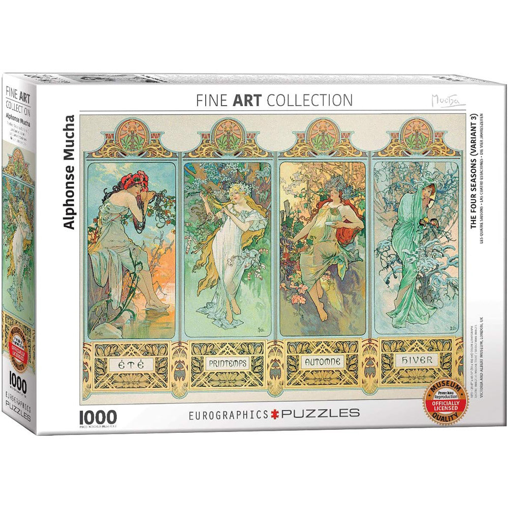 Eurographics Four Seasons by Alphonse Maria Mucha Jigsaw Puzzle - 1000 pc