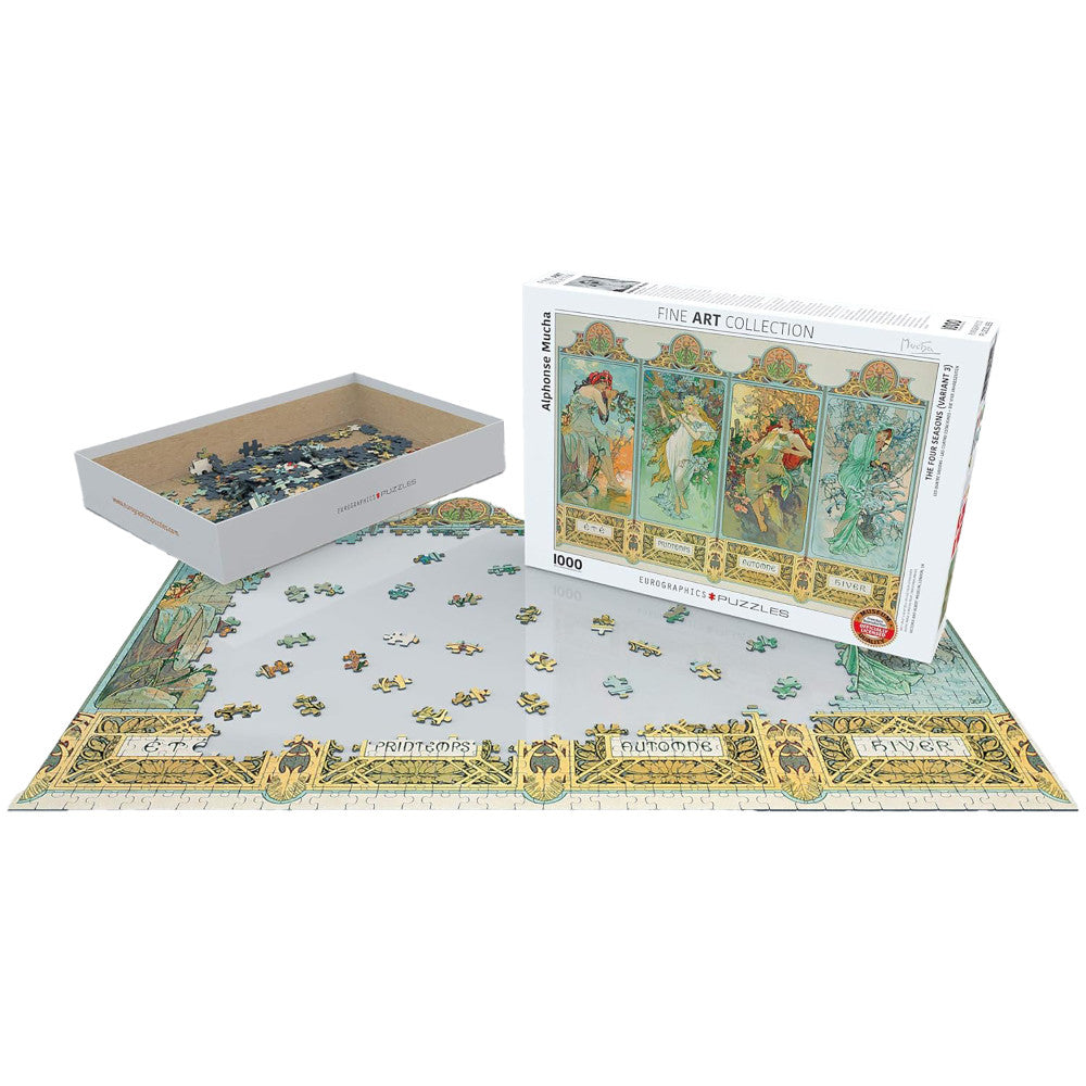 Alternative view of Eurographics Four Seasons by Alphonse Maria Mucha Jigsaw Puzzle - 1000 pc