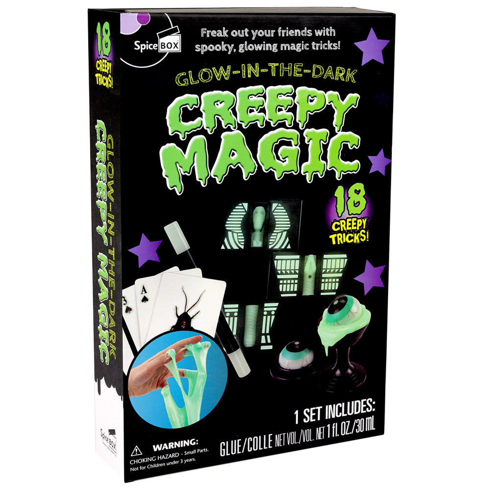 Play Box Creepy Magic Glow-In-The-Dark Magic Set, 18 Tricks, Ages 8+