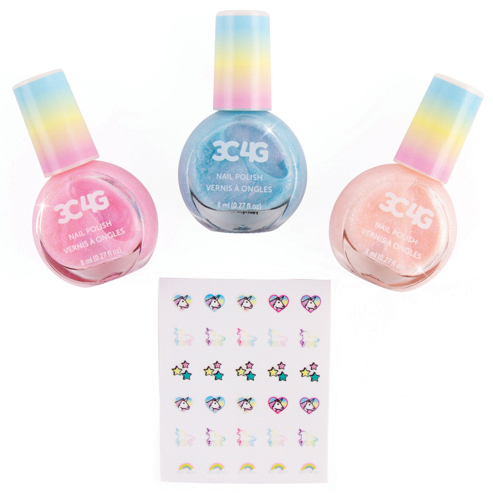 Alternative view of 3C4G Unicorn Shimmer Trio Nail Polish Set - Pastel Holographic Shades