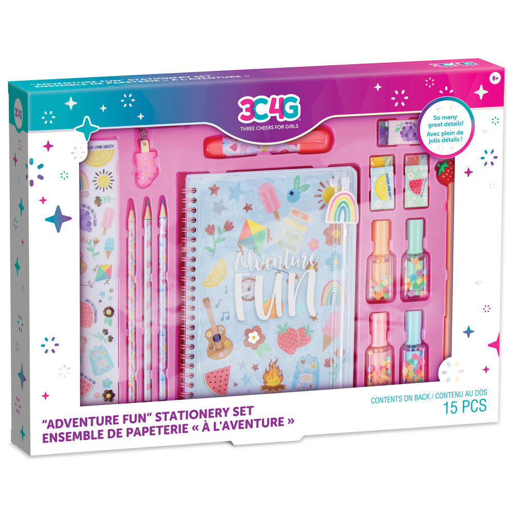 Three Cheers For Girls Adventure 15-Piece Stationery Set