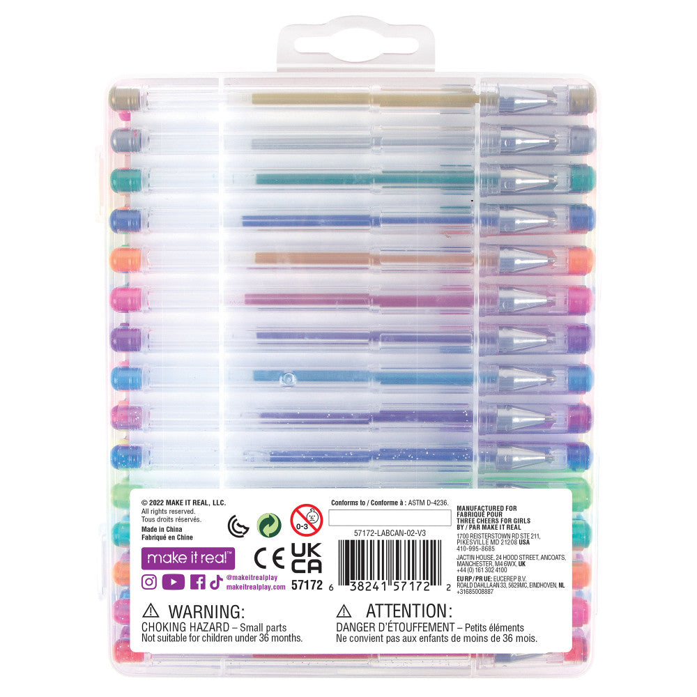 Alternative view of 3C4G Vibrant Gel Pen Set, 30-Piece with Color-In Stickers