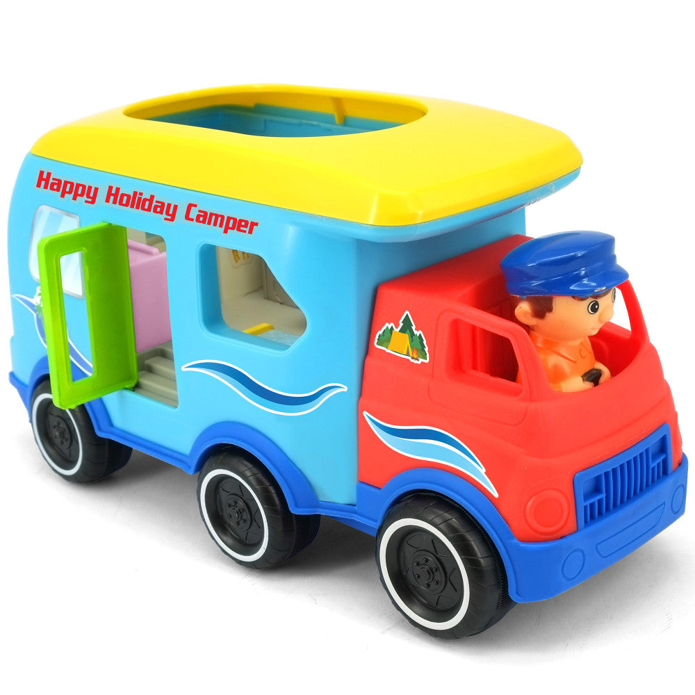 Kiddieland Light & Sound Motorized Happy Camper Toy Vehicle