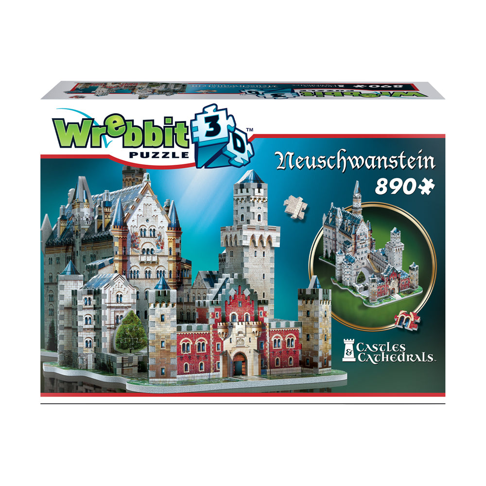 Wrebbit 3D Neuschwanstein Castle Foam Puzzle - 890 pcs - Image 3