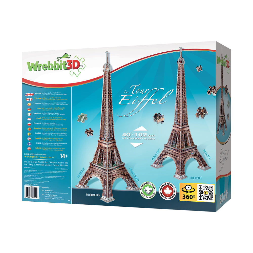 Wrebbit Eiffel Tower 3D Foam Puzzle - 816 pc - Image 3
