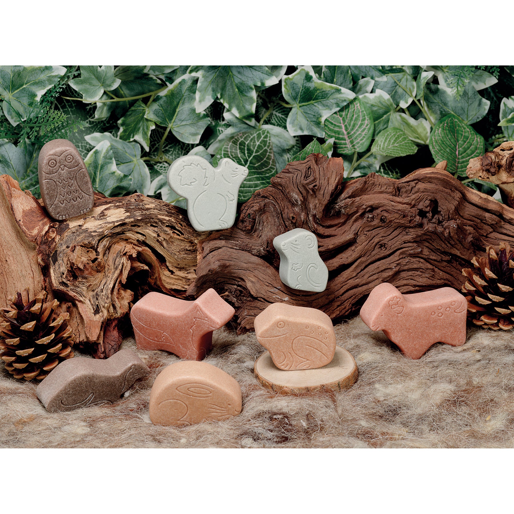 Yellow Door Little Lands Woodland ?? Assorted Stone Animal Figures, Set Of 8 - Image 4