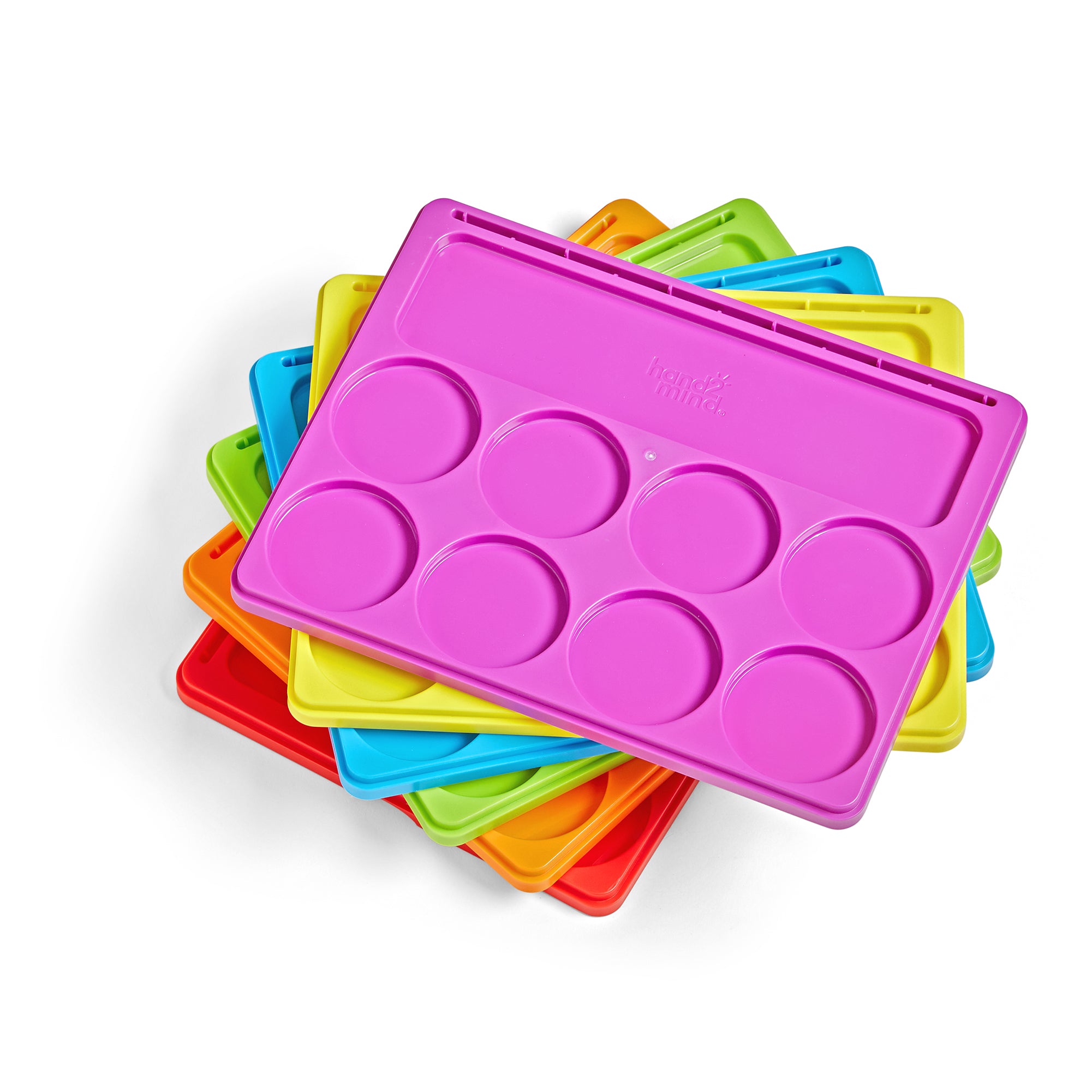Hand2Mind Sound Segmenting Trays with Magnetic Wand - Rainbow Colored, Set of 6 - Image 5