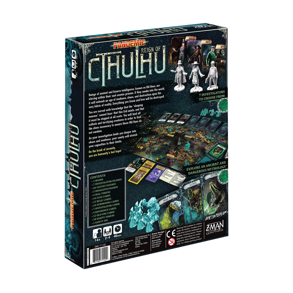 Alternative view of Z-Man Games Pandemic: Reign of Cthulhu Cooperative Board Game