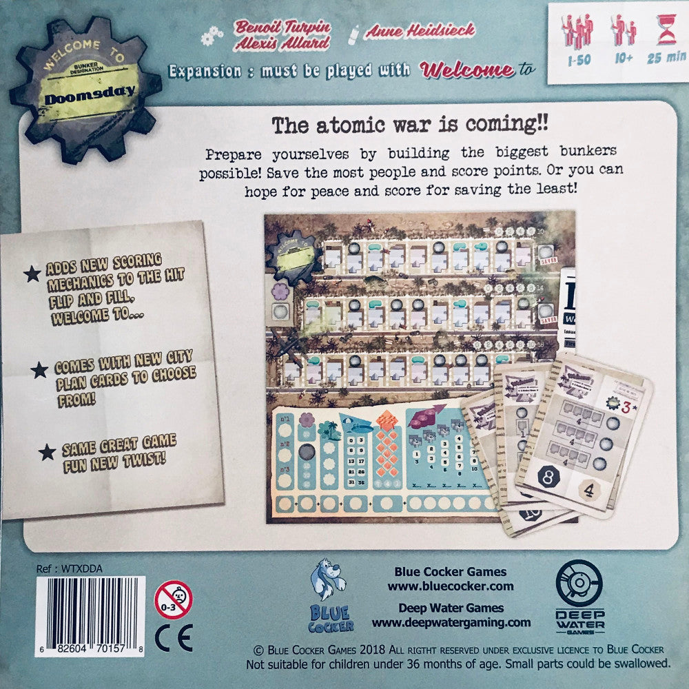 Alternative view of Welcome To... Doomsday Thematic Neighborhood Expansion Board Game