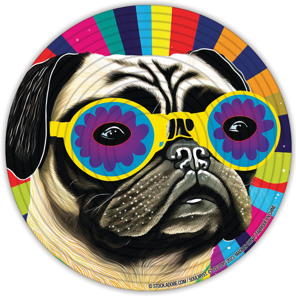Alternative view of Spin Flip Double-Sided Puzzle - Hippy Dog & Cow, 14 Rings