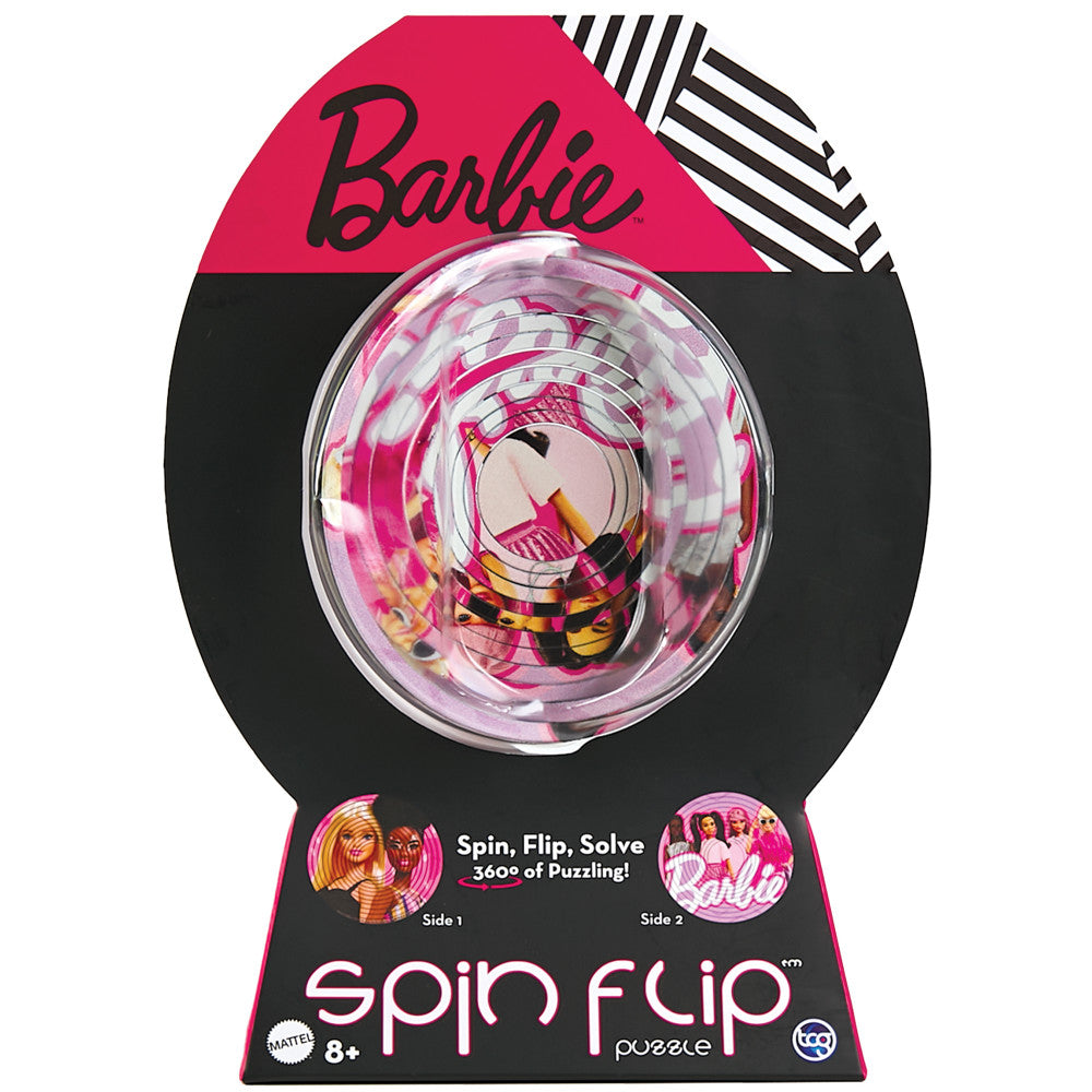 Barbie Glam Girls Spin Flip Puzzle - Double-Sided 12-Ring Game