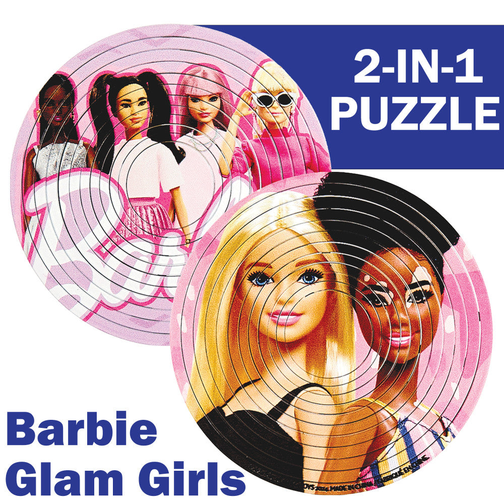 Alternative view of Barbie Glam Girls Spin Flip Puzzle - Double-Sided 12-Ring Game