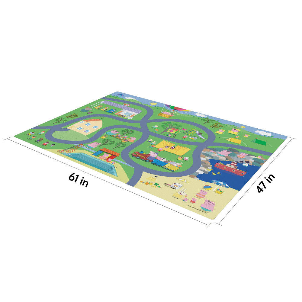 Alternative view of Imaginmat Peppa Pig Jumbo Floor Playmat with Toy Cars, 47 x 61 Inch
