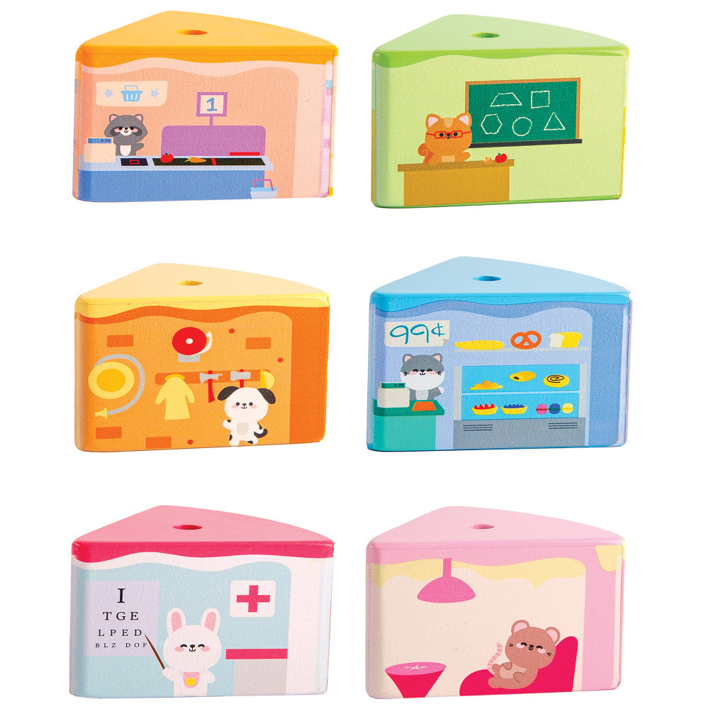 Alternative view of Madera Wood Cakeville Playset - Whimsical Wooden Activity Scene, Age 3+