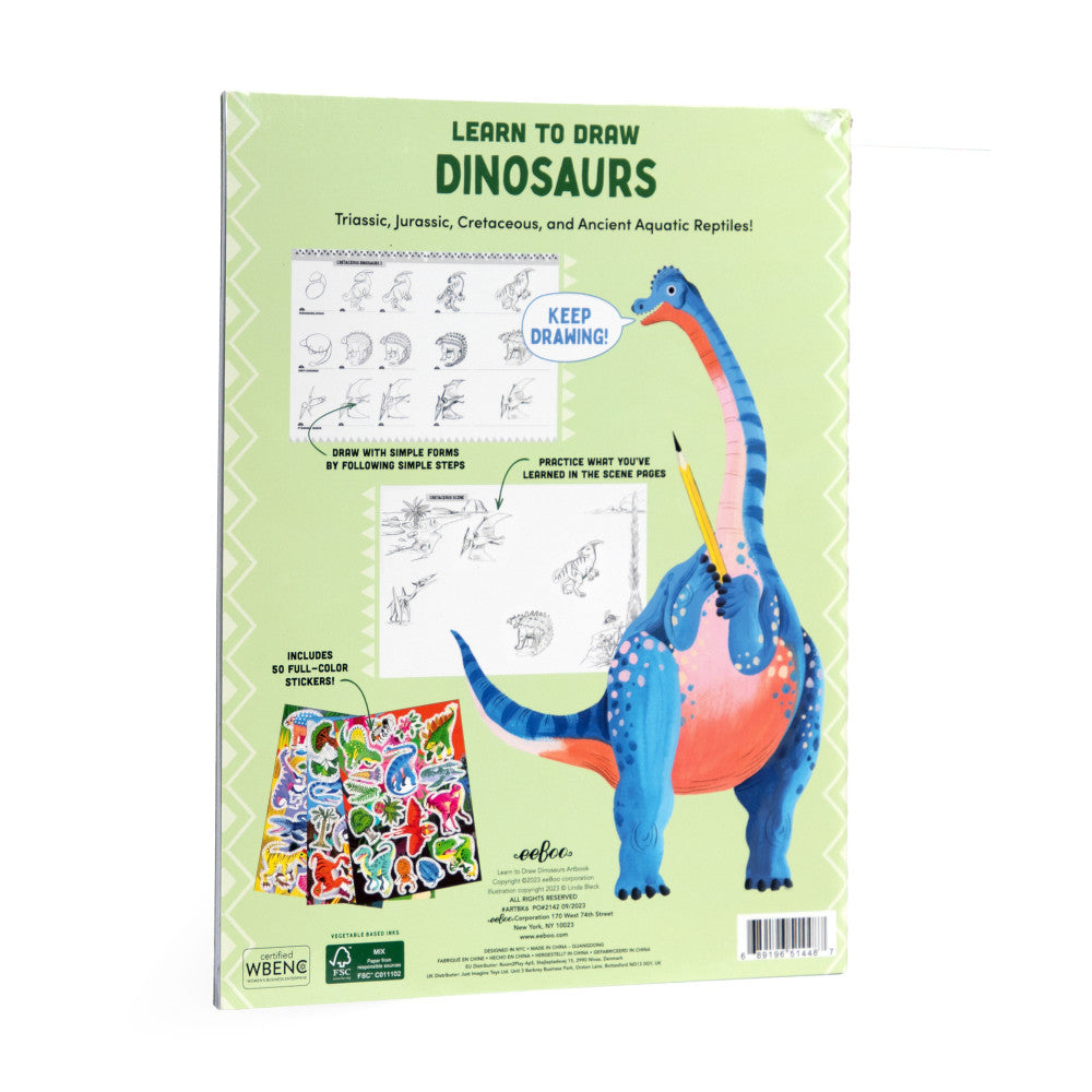 Alternative view of eeBoo Learn to Draw Dinosaurs Art Instruction Book