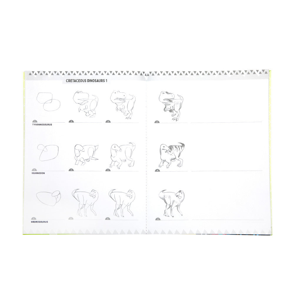 eeBoo Learn to Draw Dinosaurs Art Instruction Book - Image 3
