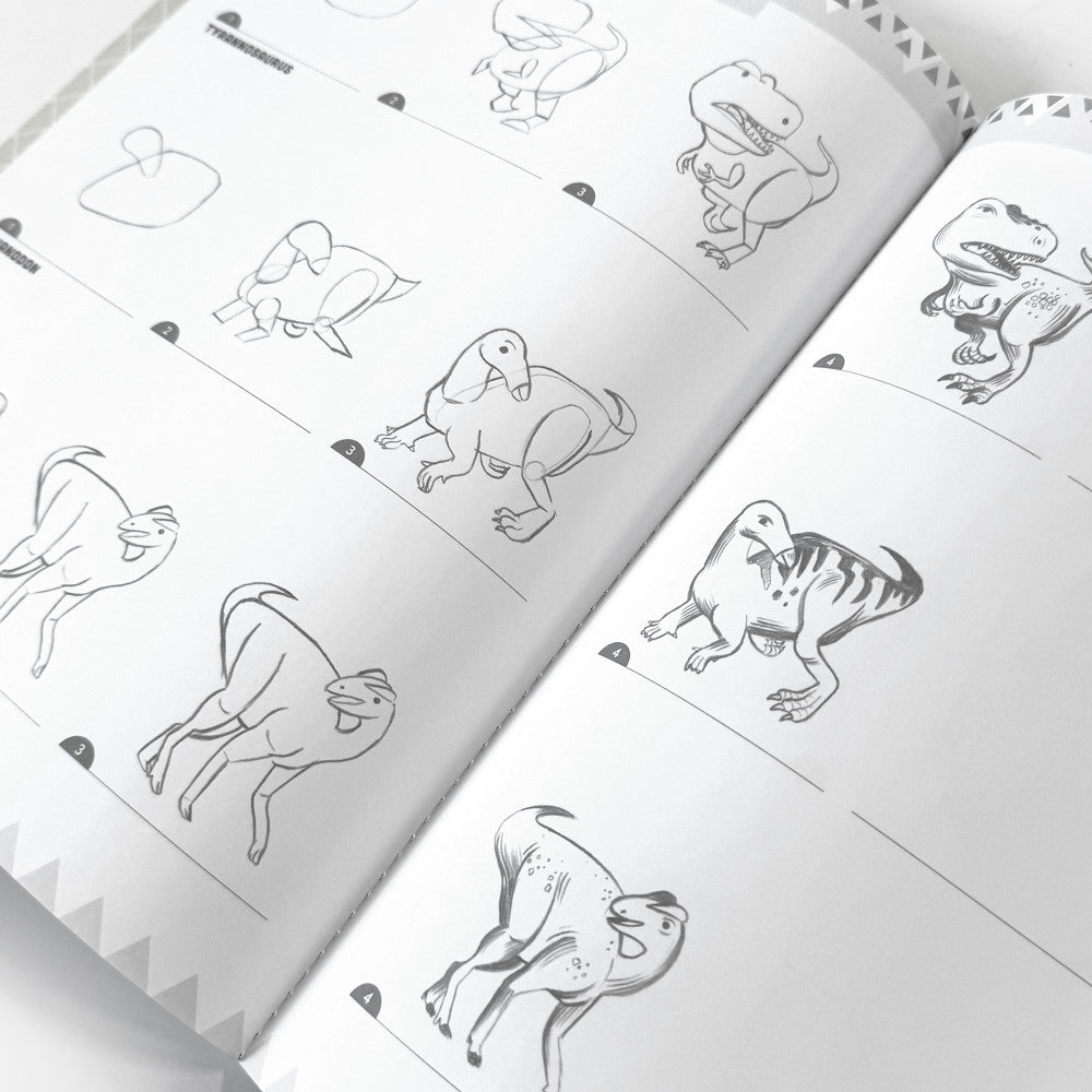 eeBoo Learn to Draw Dinosaurs Art Instruction Book - Image 4