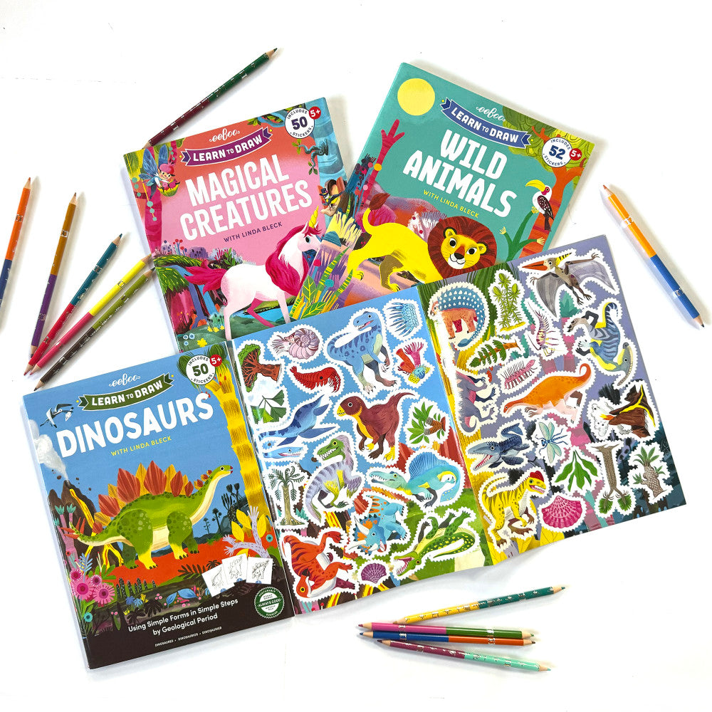 eeBoo Learn to Draw Dinosaurs Art Instruction Book - Image 5