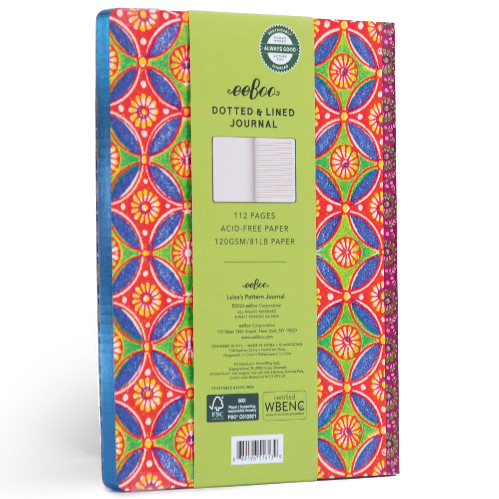 eeBoo Piece & Love Luisa's Pattern - Colorful Gilded Journal - Image 2