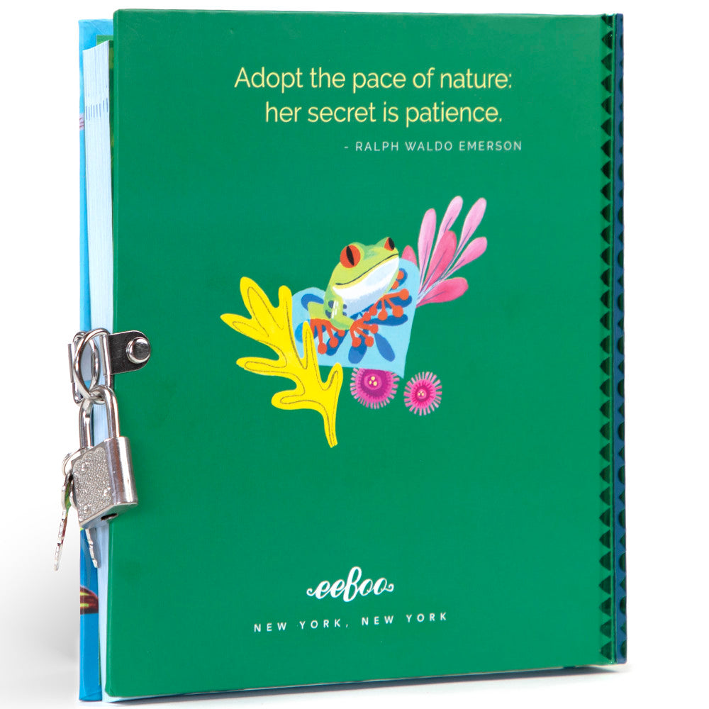 Alternative view of eeBoo Rainforest Animals Foiled Locking Journal - Kids Diary
