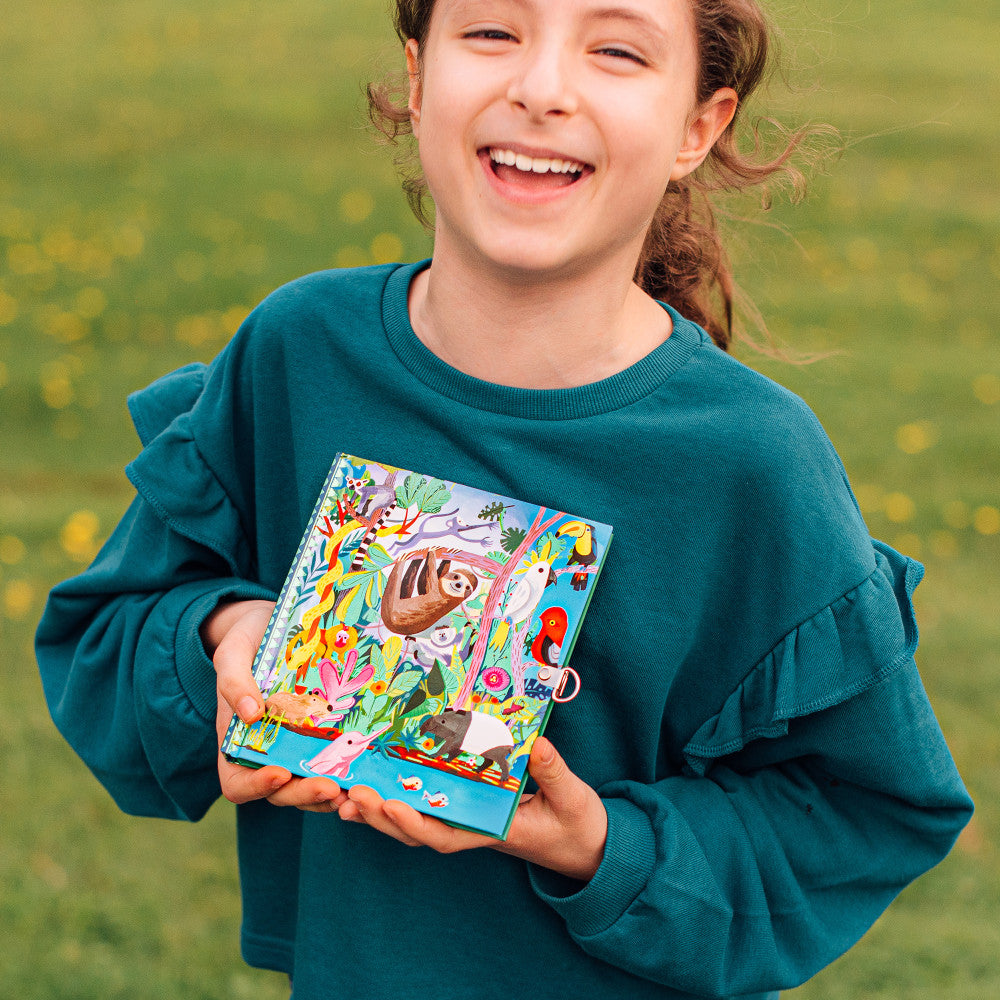 eeBoo Rainforest Animals Foiled Locking Journal - Kids Diary - Image 5