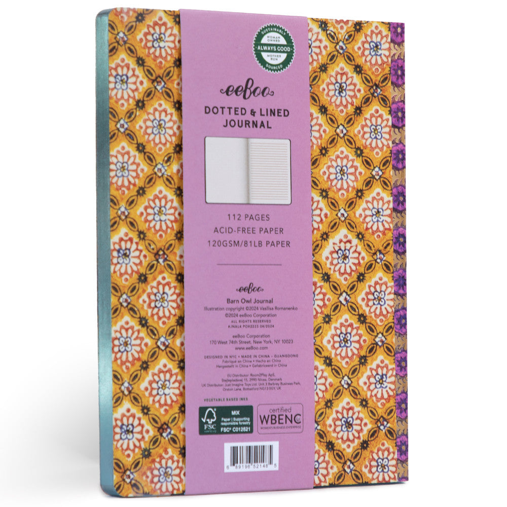 Alternative view of eeBoo Piece & Love Barn Owl Gilded Journal - Hardcover Diary