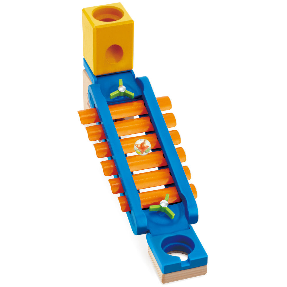 Hape Quadrilla 15-Piece Sonic Playground Marble Run with Xylophone Rail