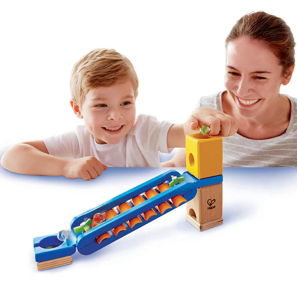 Alternative view of Hape Quadrilla 15-Piece Sonic Playground Marble Run with Xylophone Rail