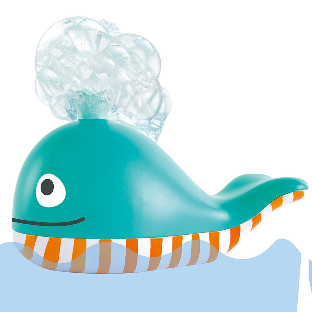 Hape Bubble Blowing Whale - Blue & Yellow Bath Toy - Image 5