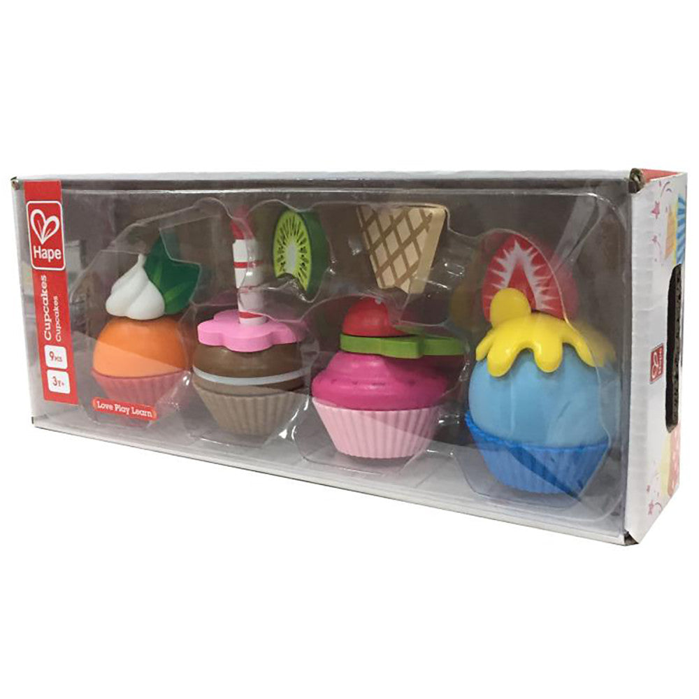 Hape 18-Piece Cupcake Set - Colorful Wooden Desserts Playset - Image 3