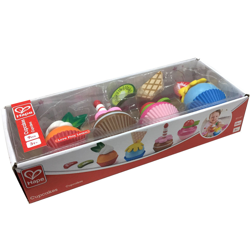Hape 18-Piece Cupcake Set - Colorful Wooden Desserts Playset - Image 6