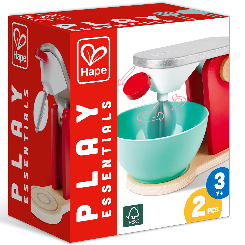 Alternative view of Hape Red Wooden Mix & Bake Set - Whirl & Twirl Blender Toy