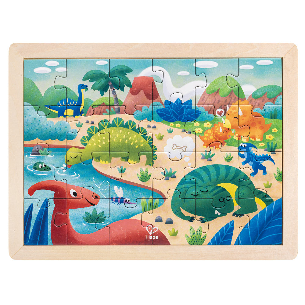 Hape Dino Double-Sided Coloring Jigsaw Puzzle - 24 pc - Image 2