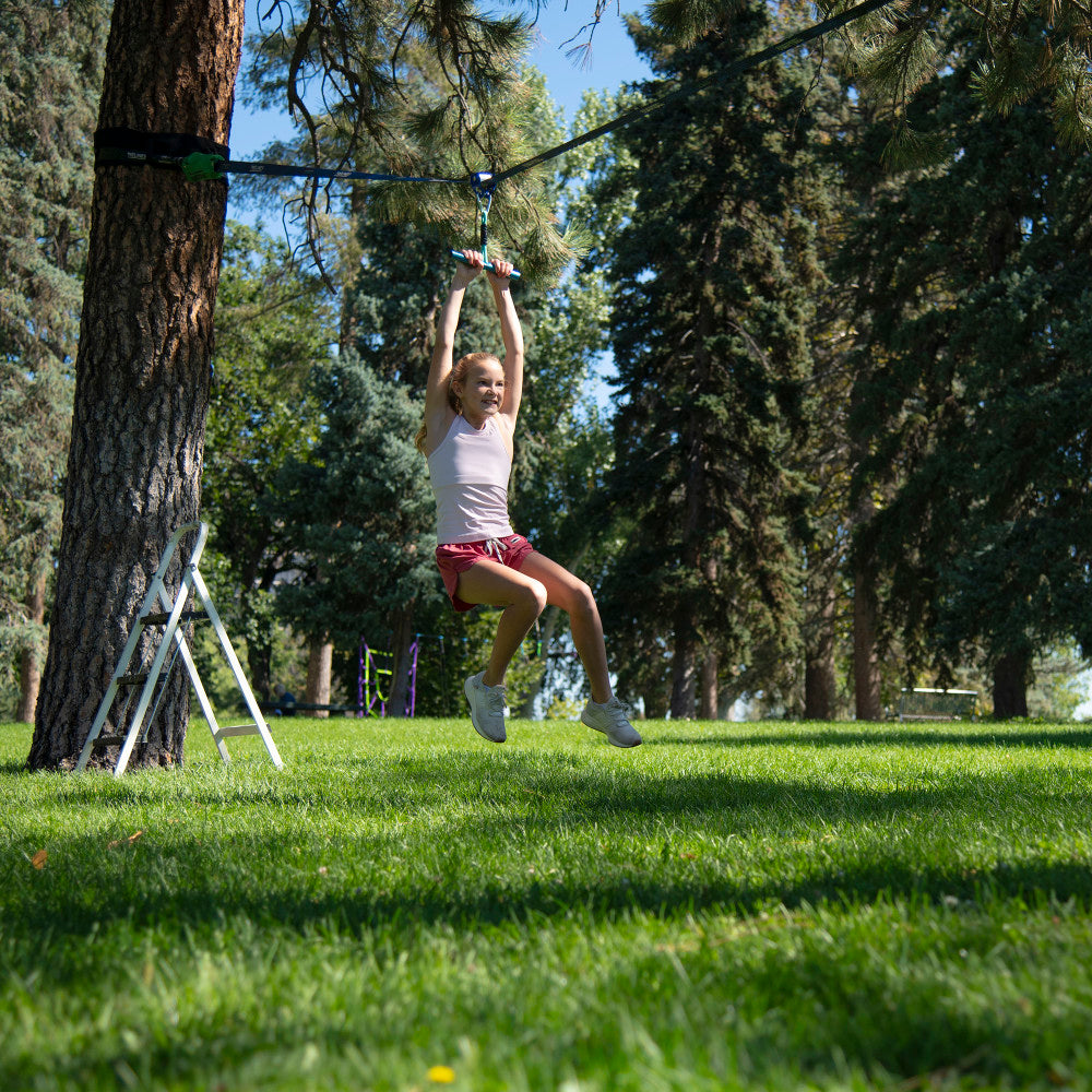 Treslines Roller Adventure Line 36 ft - Zipline with Grip Bar Handle - Image 4