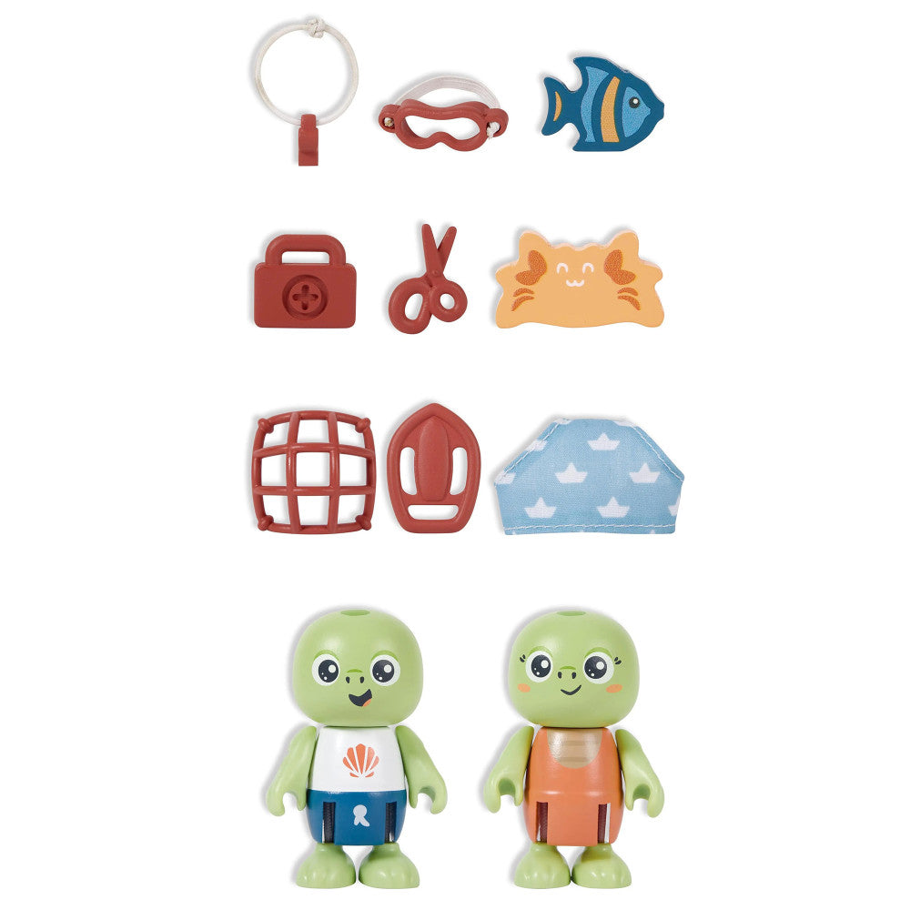 Alternative view of Hape Kayl & Wai Sea Rescue Adventure Playset - Turtle Figurines
