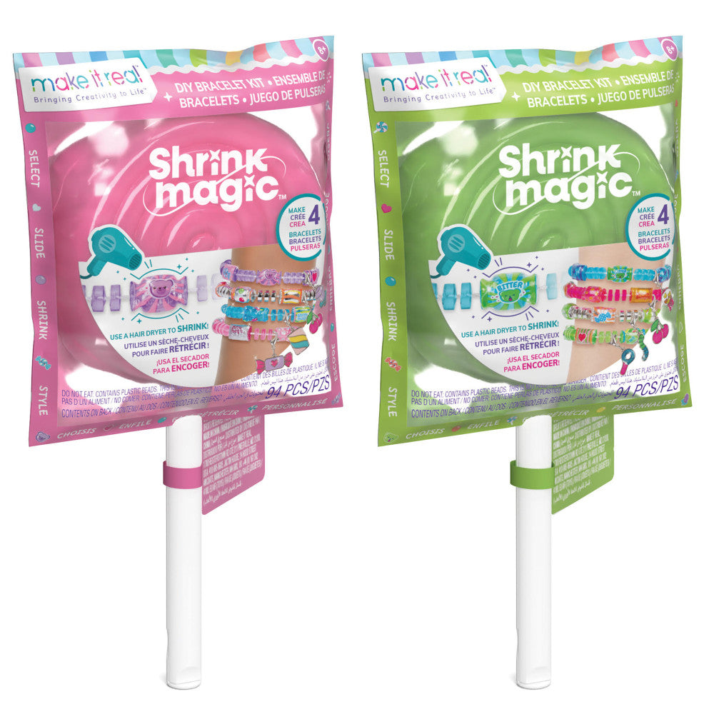 Make It Real Shrink Magic Sweet & Sour Lollipop Bracelet Kit - 2 Pack