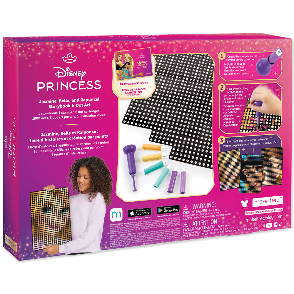 Alternative view of Make It Real Disney Princess Storybook Stamp and Dot Art Kit - Jasmine, Belle, Rapunzel