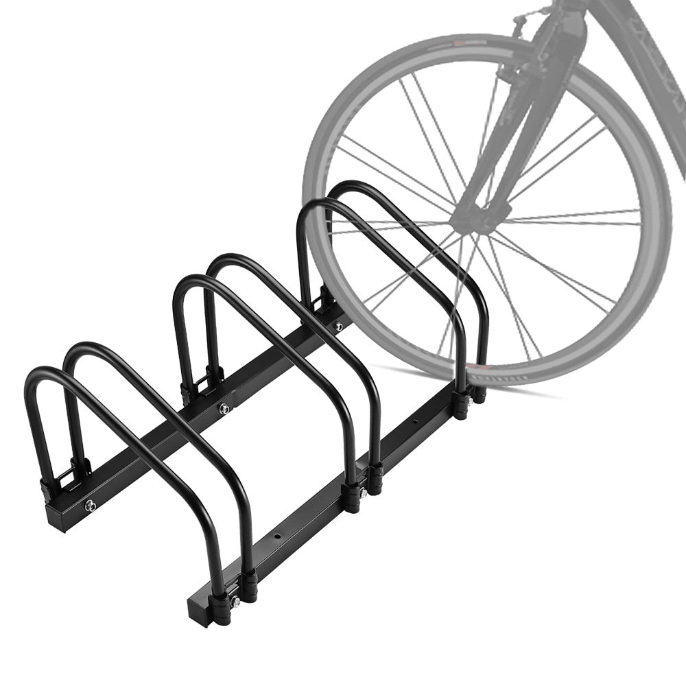 Alternative view of Trimate Triple Bike Floor Parking Rack Stand - Indoor Home Garage Storage Solution