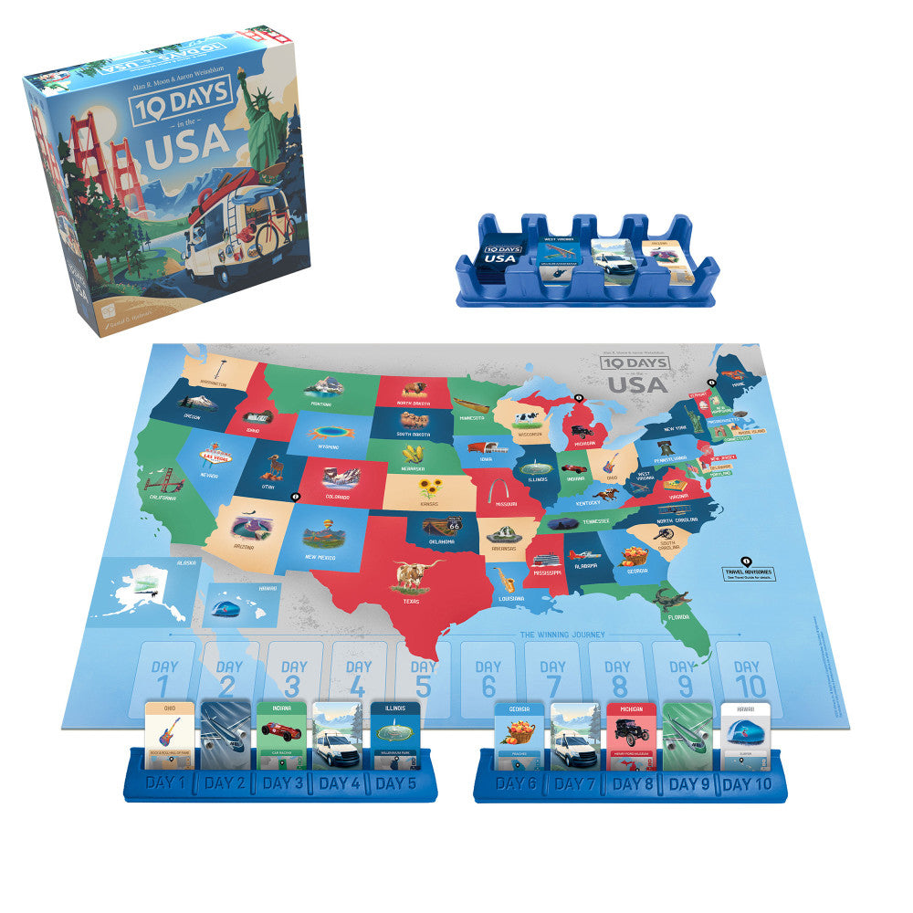 Alternative view of 10 Days in the USA Second Edition Strategy Board Game, Ages 8+