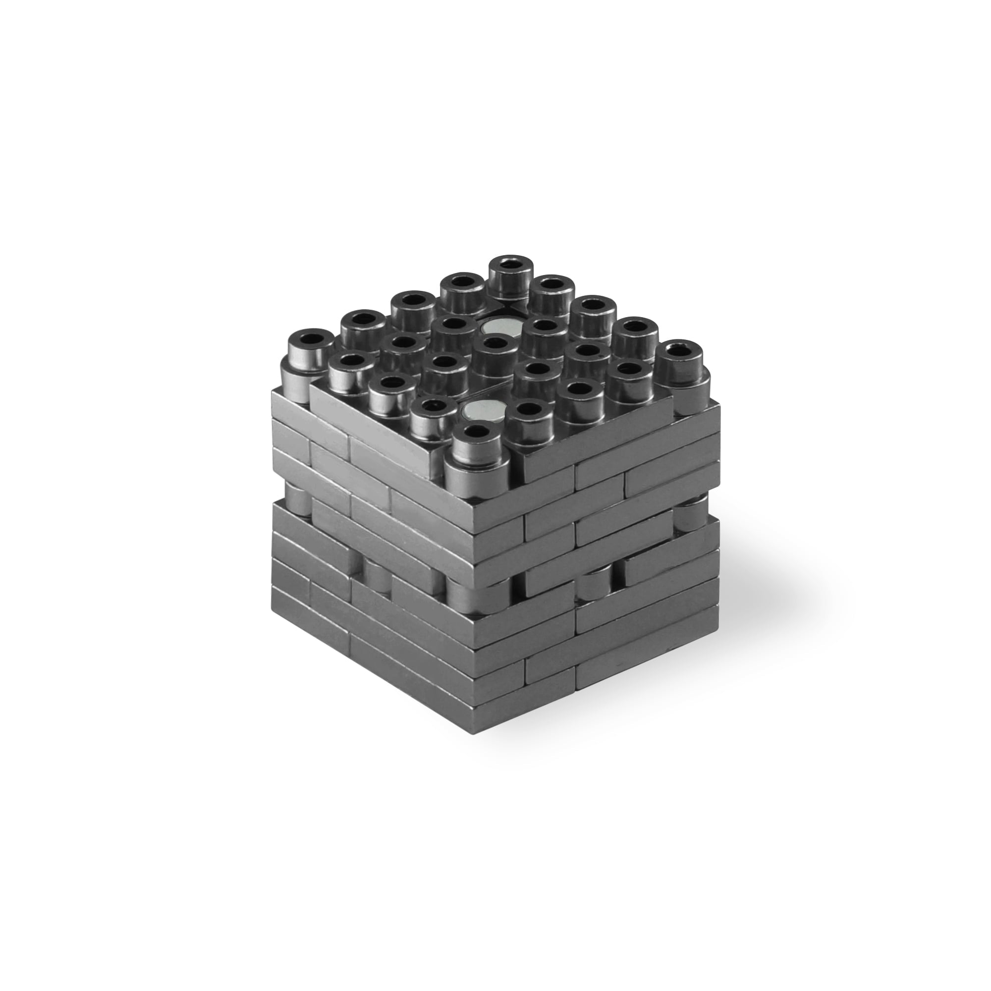 Alternative view of Metomics Mind3 Cube Set - Charcoal Aluminum Construction Puzzle - 69 pc