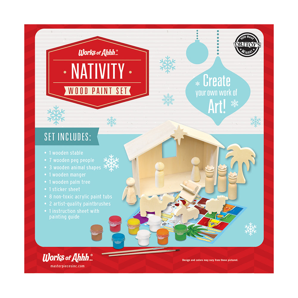 Alternative view of Masterpieces Works of Ahhh Nativity Wood Painting Kit