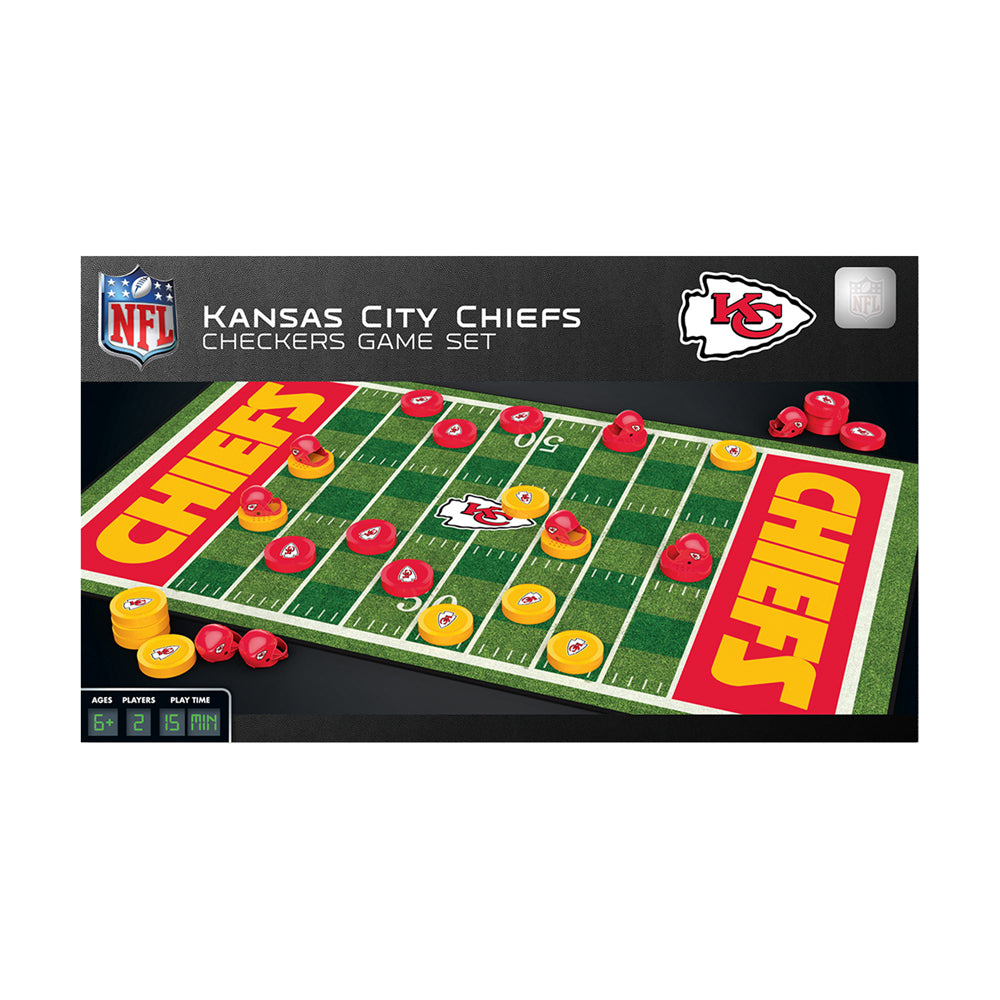 Alternative view of Kansas City Chiefs NFL Checkers Game Set by Masterpieces Puzzles