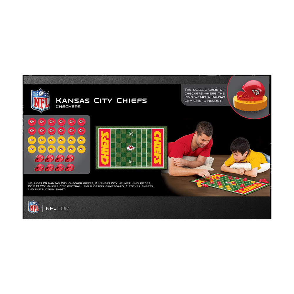 Kansas City Chiefs NFL Checkers Game Set by Masterpieces Puzzles - Image 3