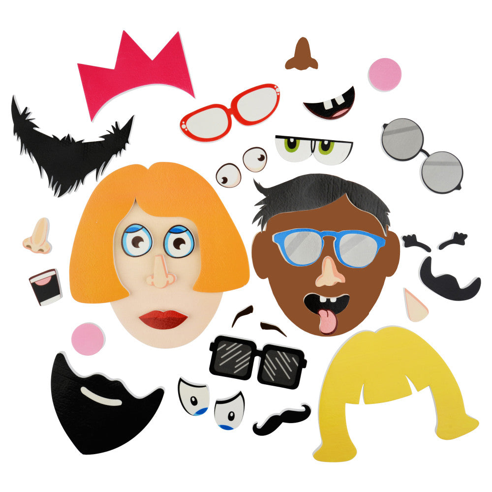 Buddy & Barney Silly Faces 36 Reusable Bath Stickers